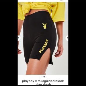 Playboy x missguided biker shorts NWT